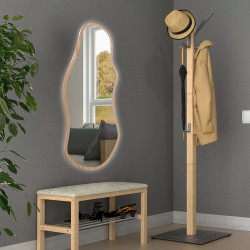 Зеркало асимметричное с подсветкой на основе ЛДСП Art-com ZRL9 Дуб сонома 130х60