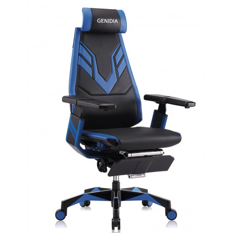 Крісло геймерське GENIDIA GAMING (M-GN-BB-HAL-ML-BL) з підставкою для ніг Comfort Seating