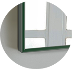 Зеркало прямоугольное ростовое в алюминиевой раме Art-com Alum Зеленое